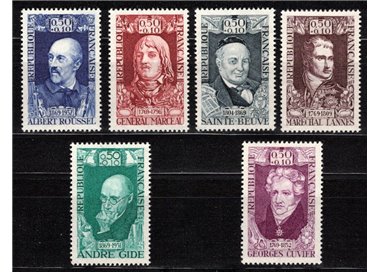 FRANCE 1969 Pro Red Cross (Celebrities) 6v MNH**