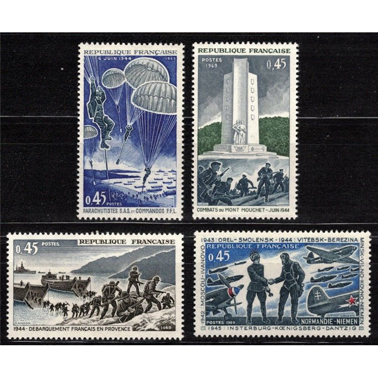 FRANCIA 1969 Anniversario della Liberazione 4v MNH**