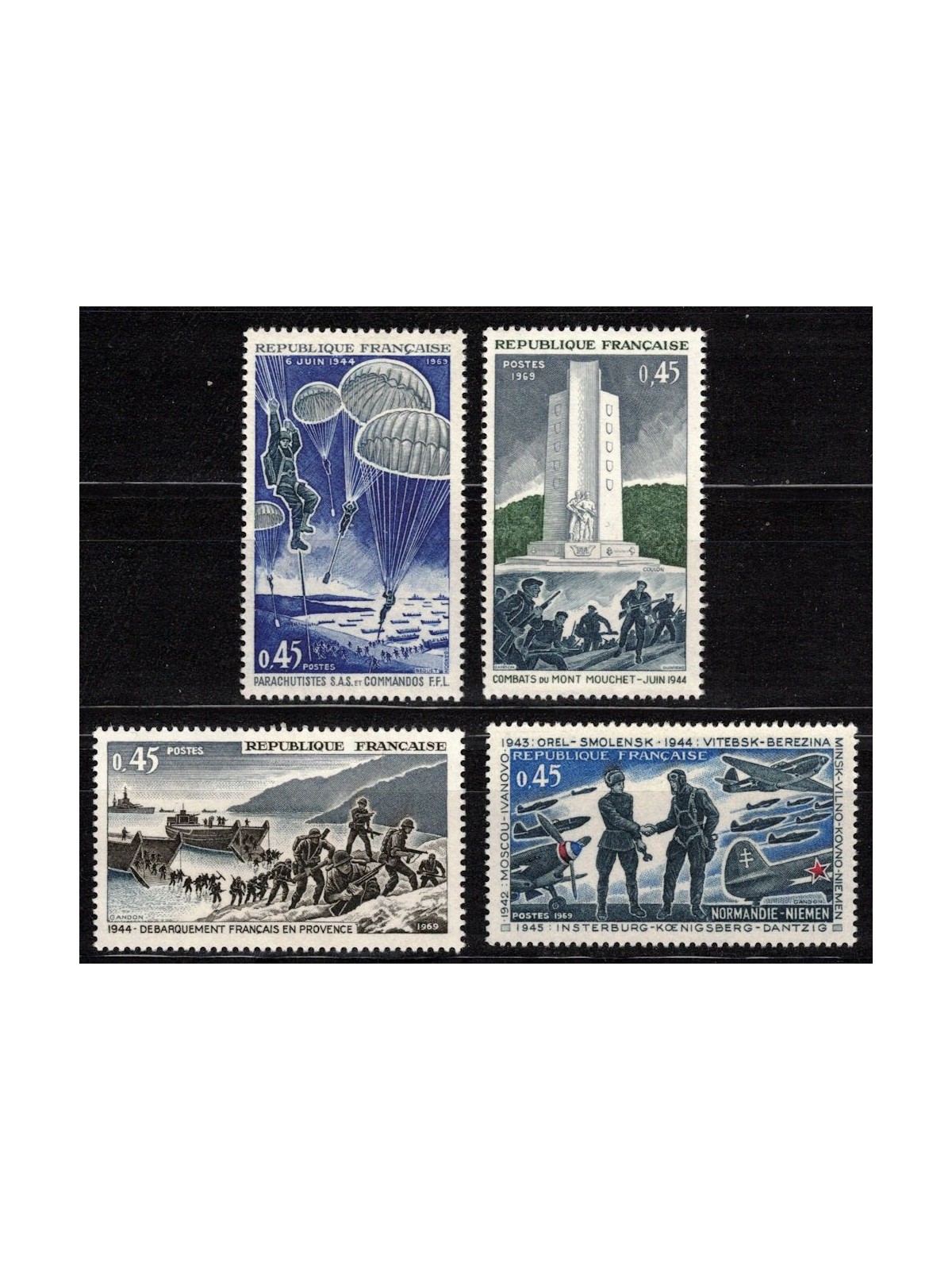 FRANCIA 1969 Anniversario della Liberazione 4v MNH**