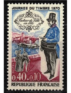 FRANCE 1970 Stamp Day MNH**