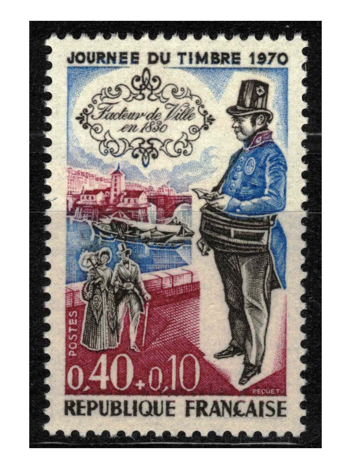 FRANCE 1970 Stamp Day MNH**