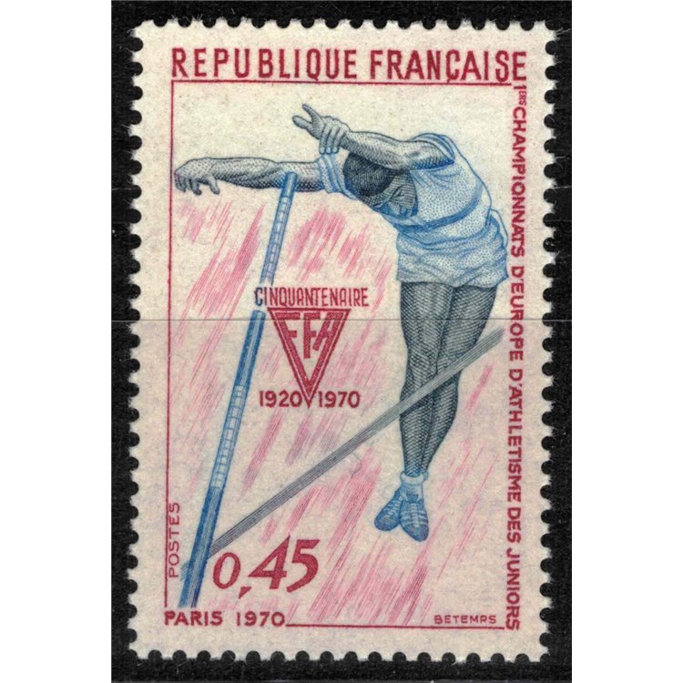 FRANCIA 1970 Campionato juniores di atletica MNH**