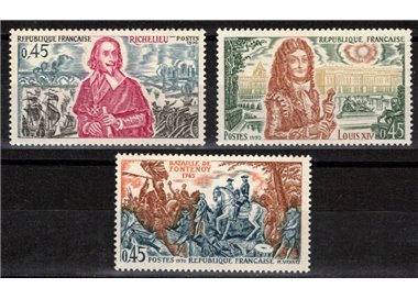 FRANCE 1970 History of France (5th series) 3v MNH**