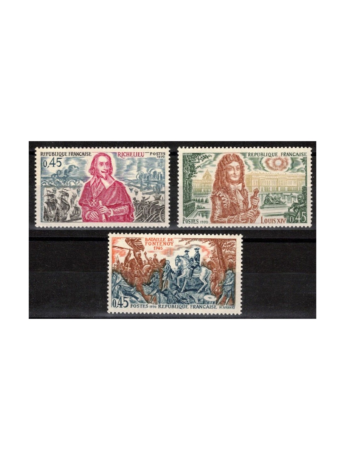 FRANCIA 1970 Storia di Francia (5ª serie) 3v MNH**
