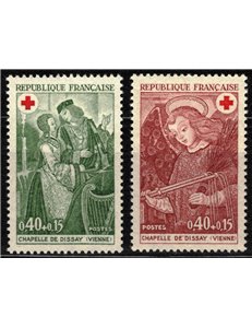 FRANCE 1970 Pro Red Cross (frescoes) 2v MNH**