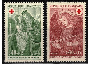 FRANCIA 1970 Pro Croce Rossa (affreschi) 2v MNH**