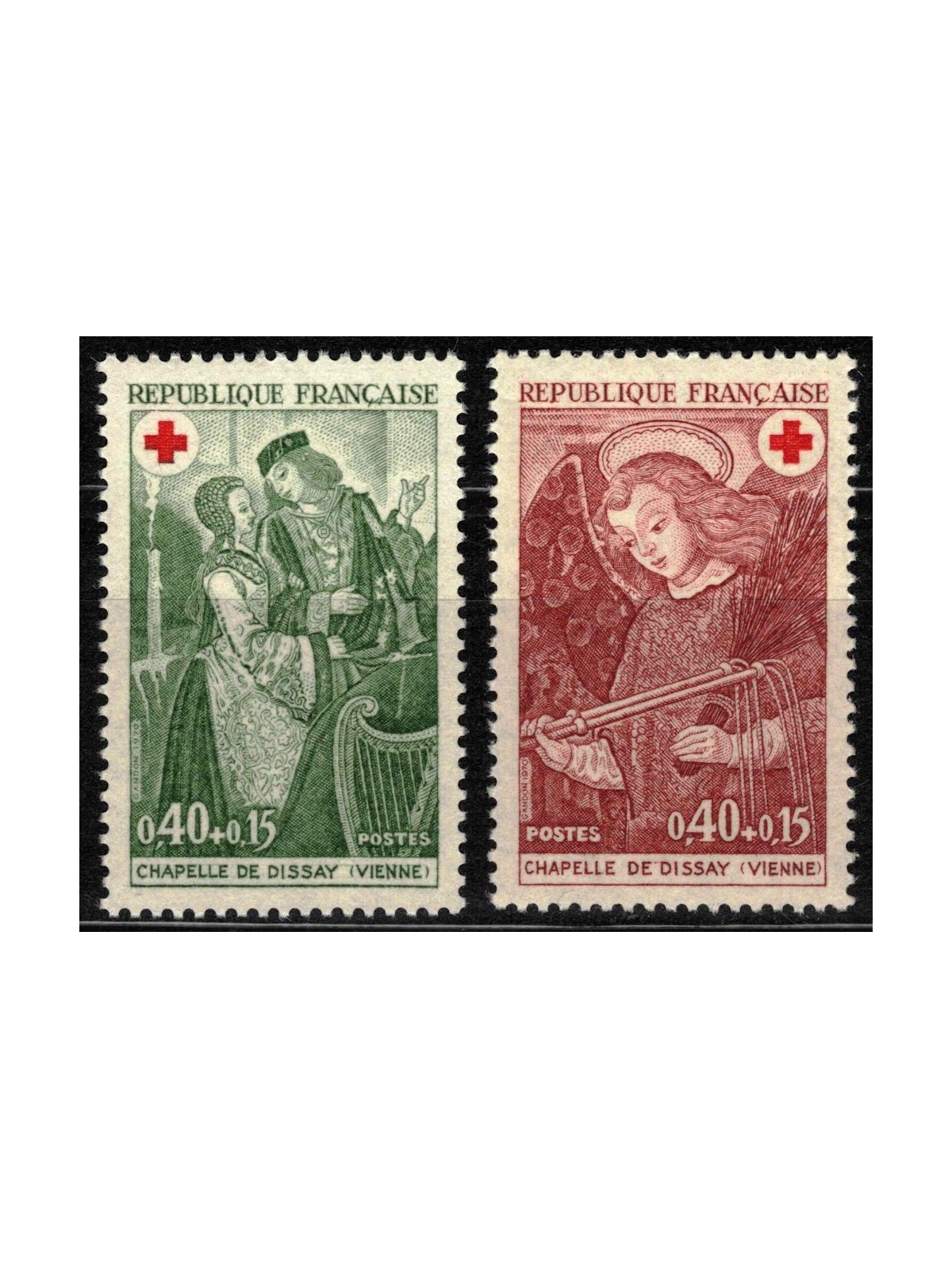 FRANCE 1970 Pro Red Cross (frescoes) 2v MNH**