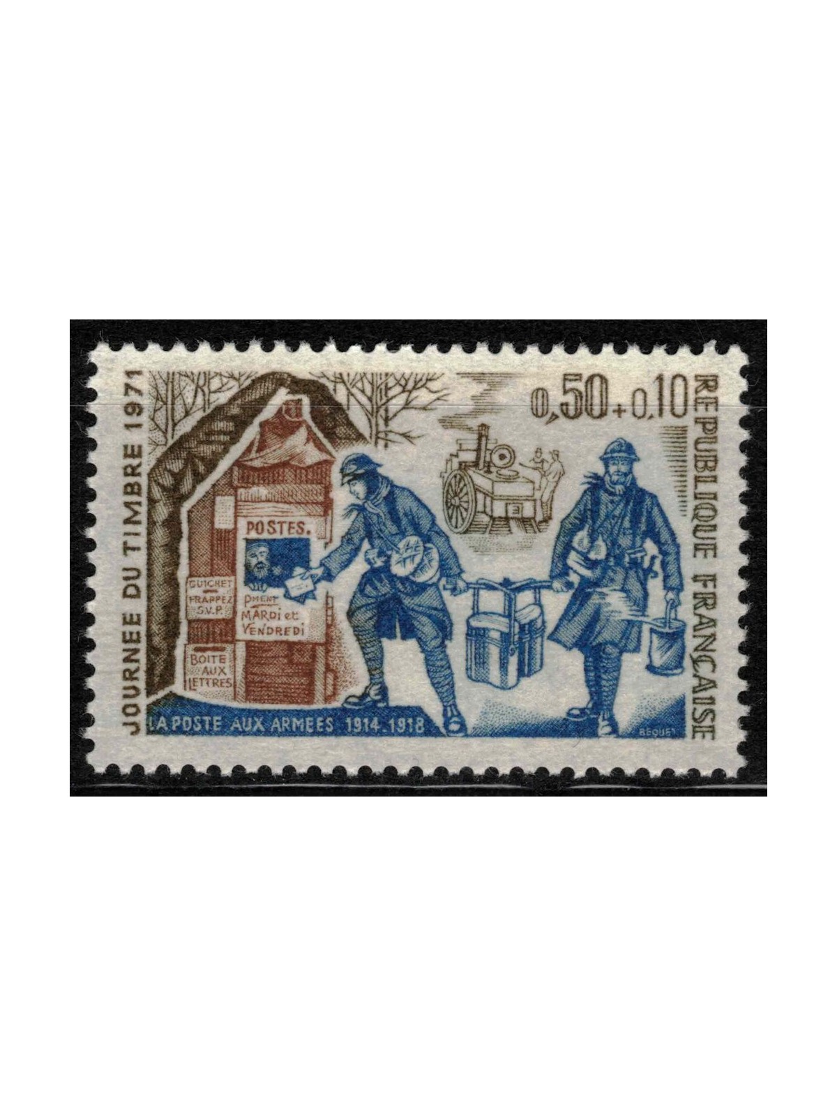 FRANCE 1971 Stamp Day MNH**