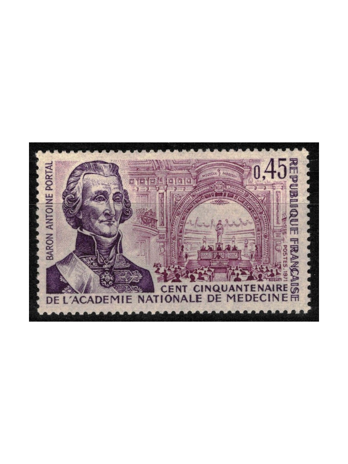 FRANCIA 1971 Accademia nazionale di medicina MNH**