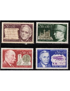 FRANCE 1971 Pro Red Cross (famous people) 4v MNH**