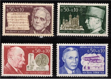 FRANCE 1971 Pro Red Cross (famous people) 4v MNH**