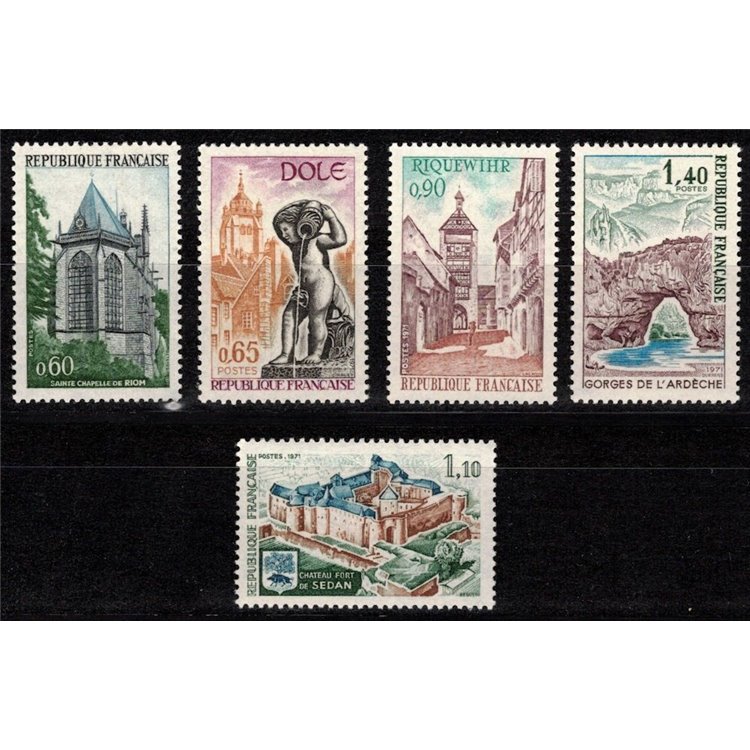 FRANCIA 1971 Serie turistica 5v MNH**