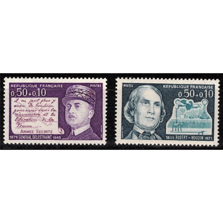FRANCIA 1971 Pro Croce Rossa (personaggi celebri) 2v MNH**