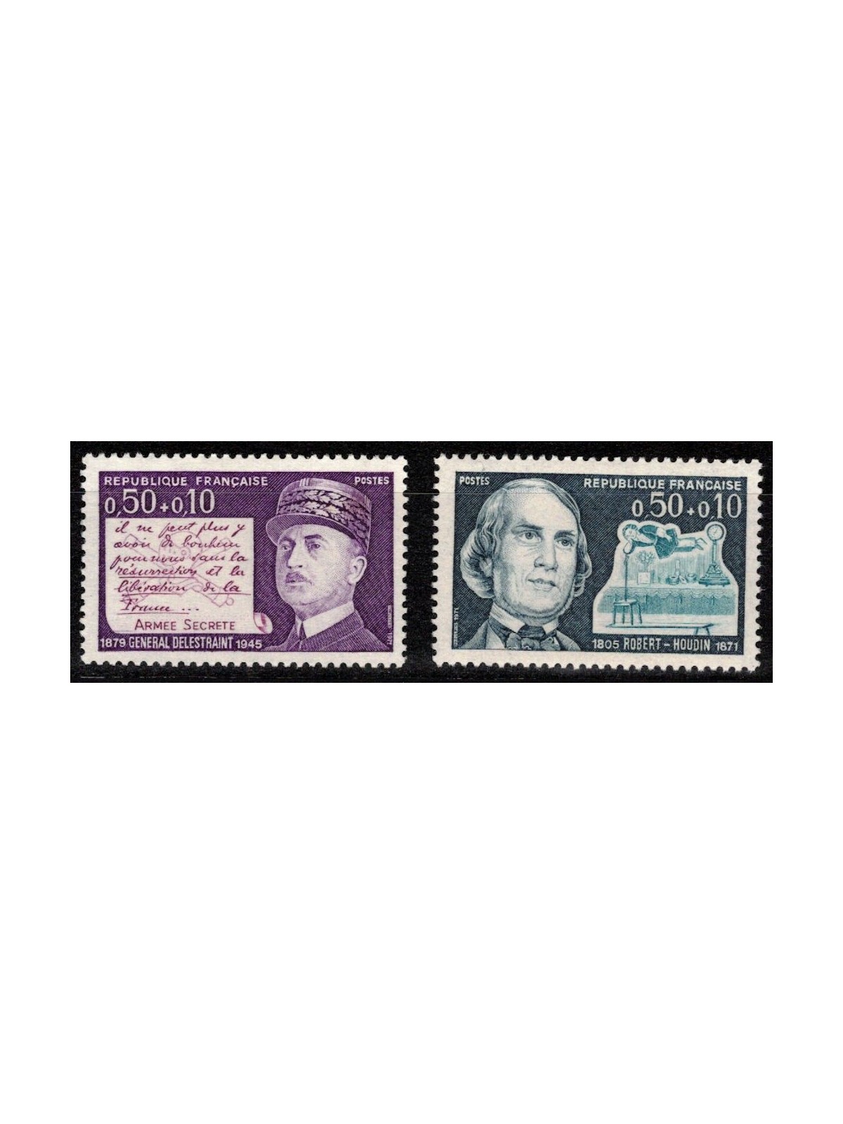 FRANCIA 1971 Pro Croce Rossa (personaggi celebri) 2v MNH**