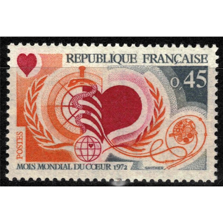 FRANCIA 1972 Mese mondiale del cuore MNH**