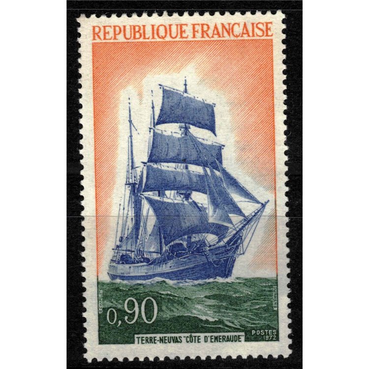 FRANCIA 1972 Veliero Côte d'Émeraude MNH**