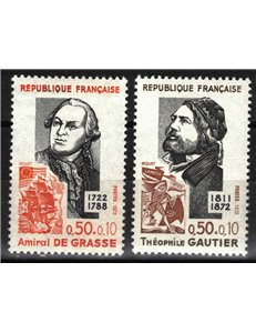 FRANCIA 1972 Pro Croce Rossa (personaggi celebri) 2v MNH**