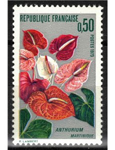 FRANCIA 1973 Fiori (Anthurium della Martinica) MNH**