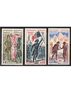 FRANCE 1972 History of France (7th series) 3v MNH**