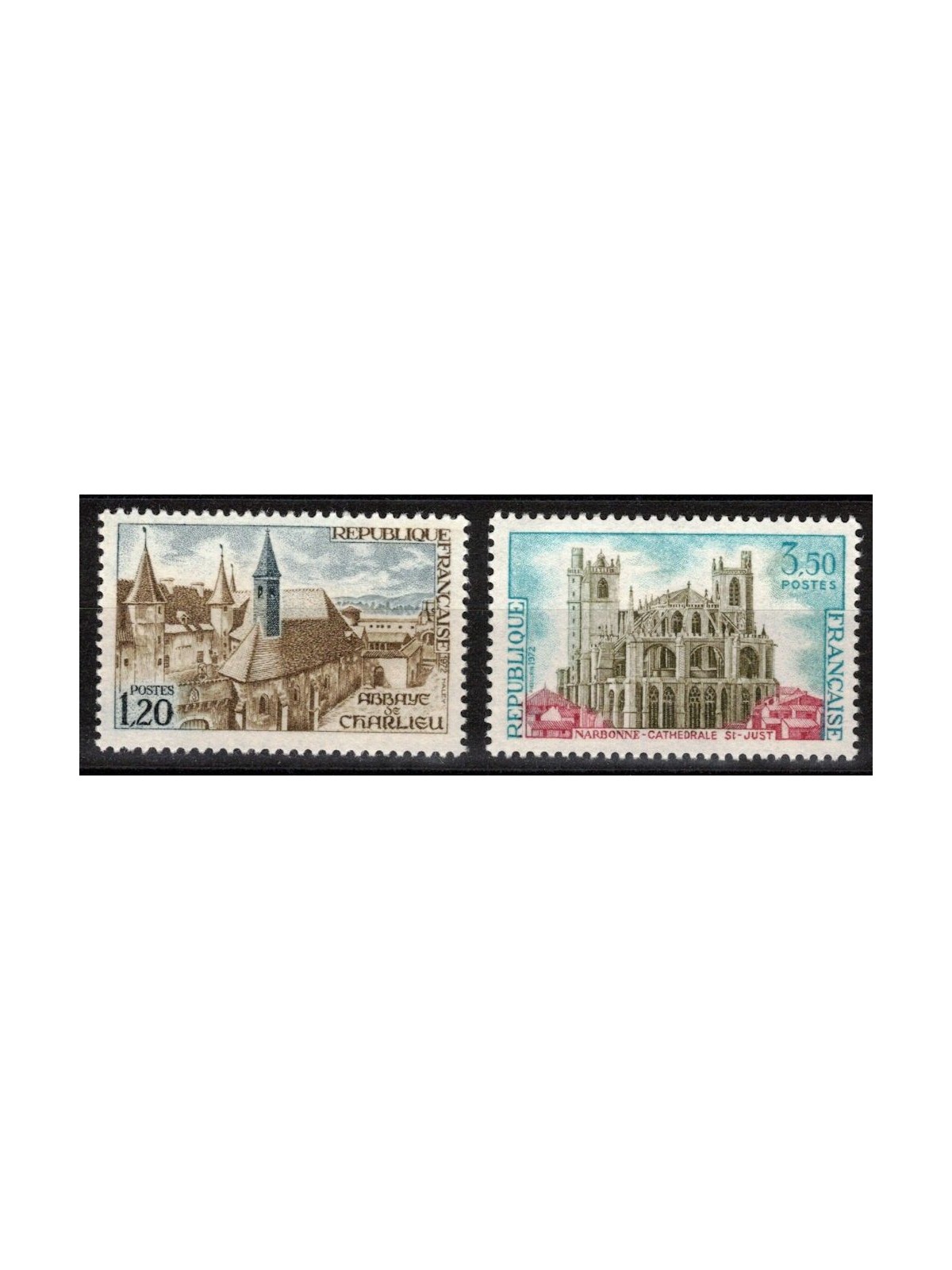FRANCIA 1972 Serie turistica 2v MNH**