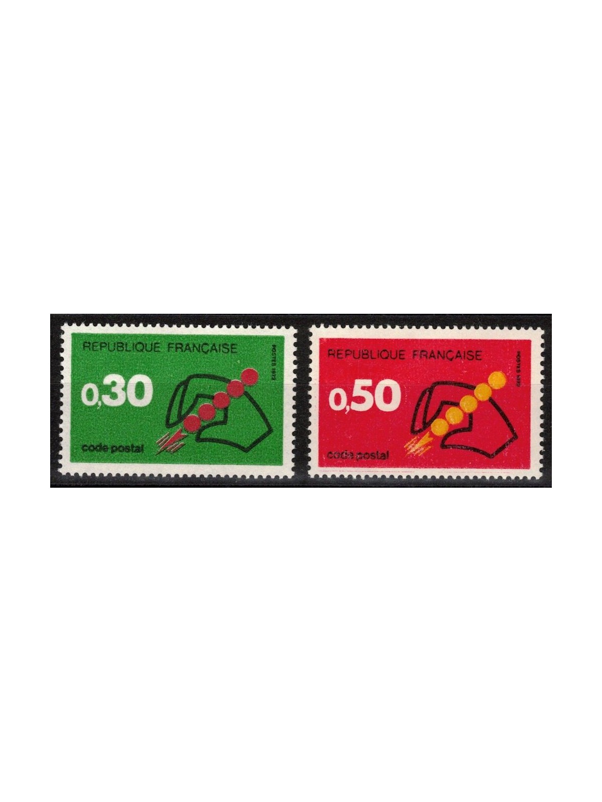 FRANCIA 1972 Codice Postale 2v MNH**