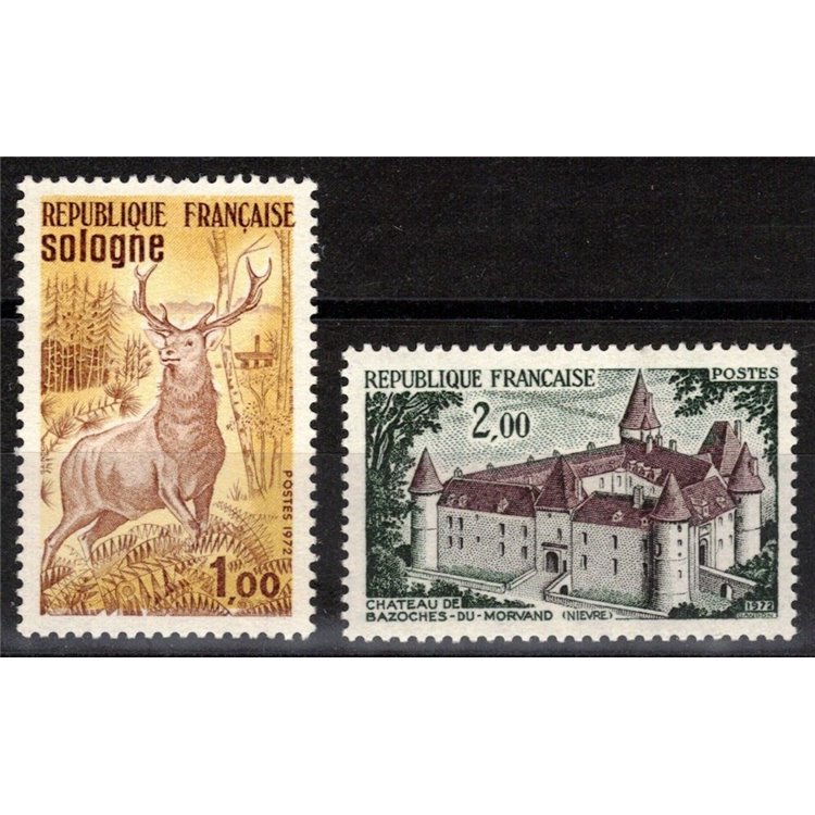 FRANCE 1972 Tourist series (deer) 2v MNH**