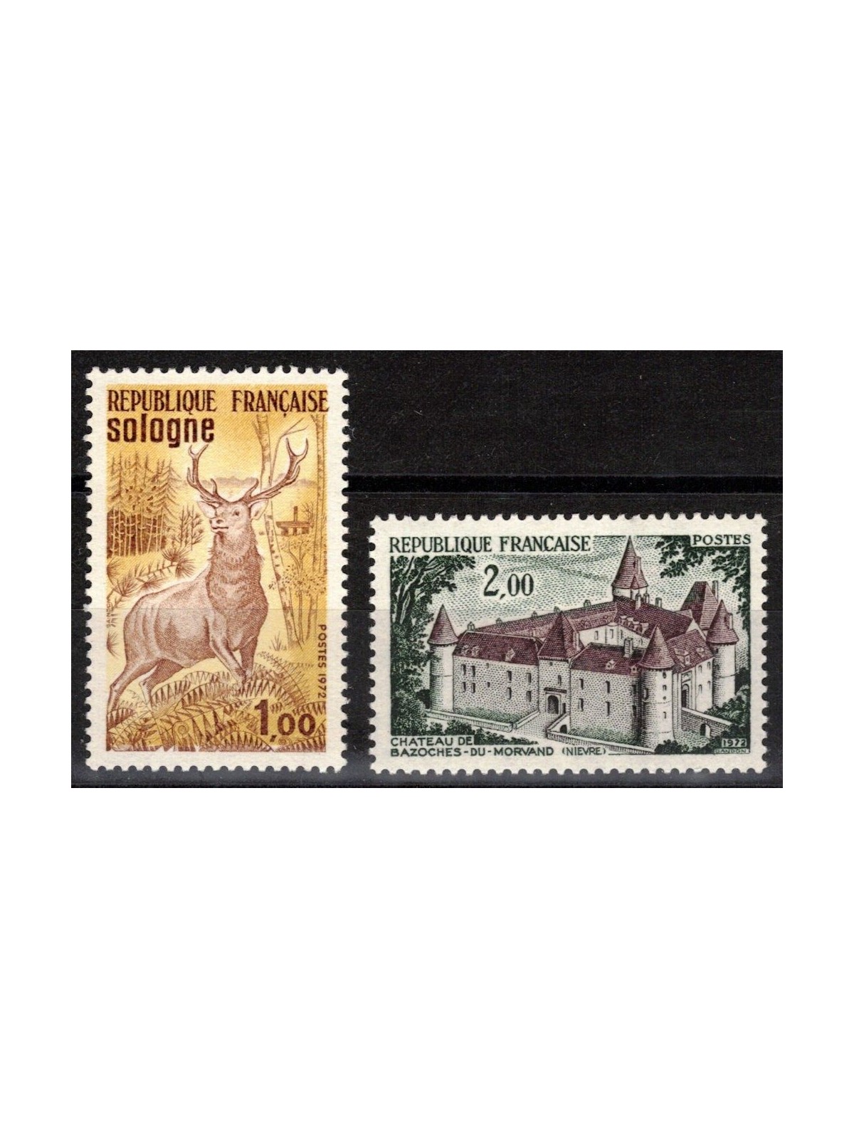 FRANCIA 1972 Serie turistica (cervo) 2v MNH**