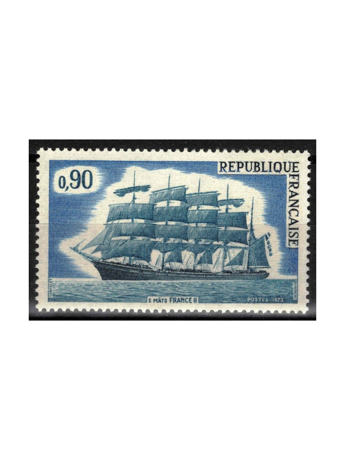 FRANCIA 1973 Veliero France II MNH**