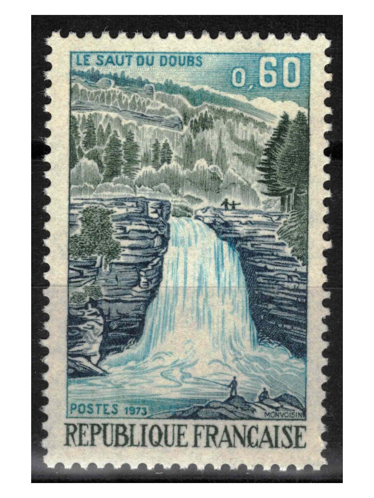 FRANCIA 1973 Serie turistica (cascata) MNH**