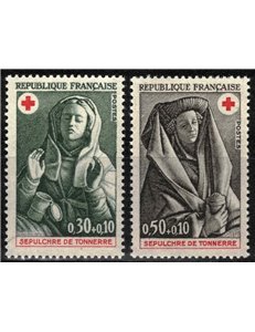 FRANCE 1973 Pro Red Cross (sculptures) 2v MNH**