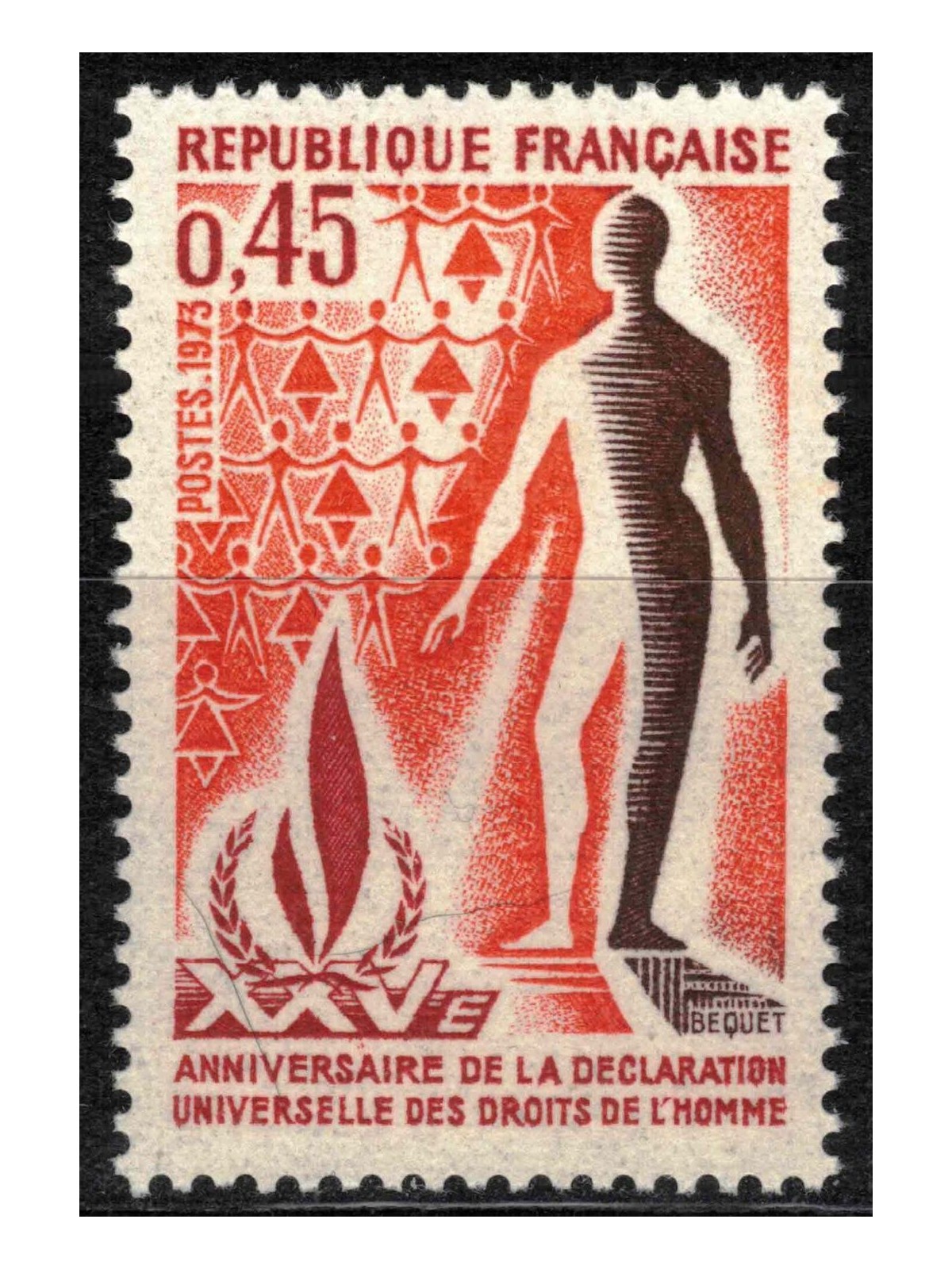 FRANCIA 1973 Diritti dell'uomo MNH**