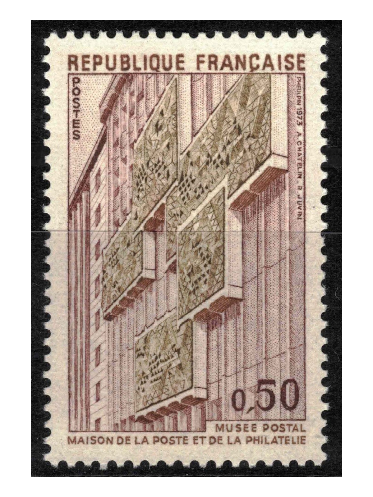 FRANCE 1973 Postal Museum MNH**