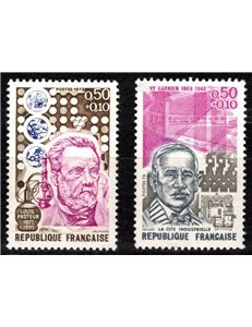 FRANCE 1973 Pro Red Cross (famous people) 2v MNH**