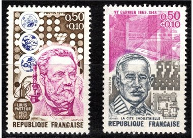 FRANCIA 1973 Pro Croce Rossa (personaggi celebri) 2v MNH**