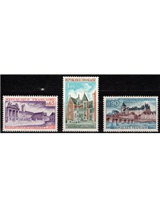 FRANCIA 1973 Serie turistica 3v MNH**
