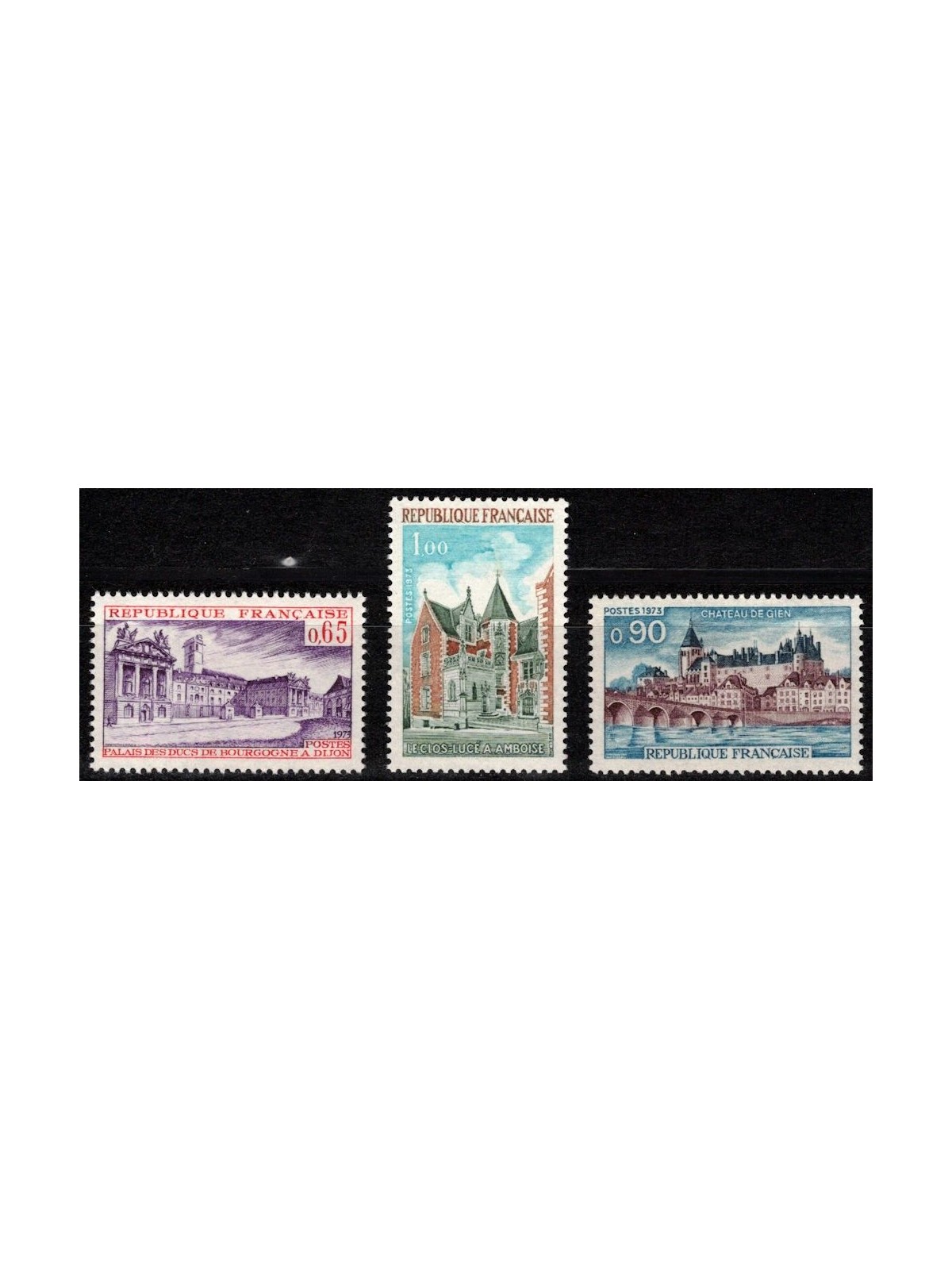 FRANCIA 1973 Serie turistica 3v MNH**