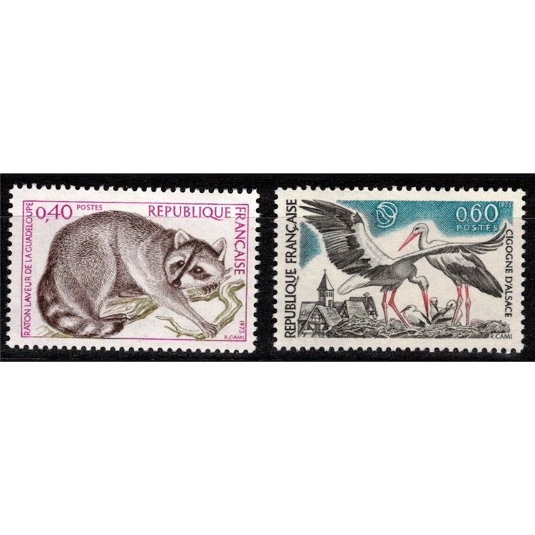 FRANCE 1973 Protection of Nature 2v MNH**