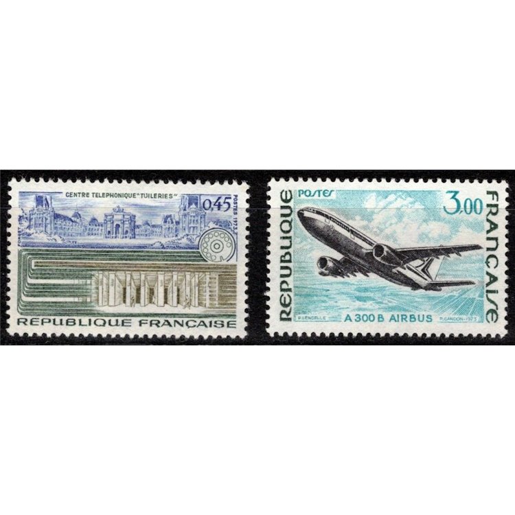FRANCE 1973 Great French Achievements 2v MNH**