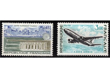 FRANCIA 1973 Grandi realizzazioni francesi 2v MNH**