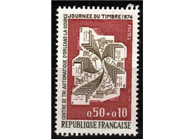 FRANCE 1974 Stamp Day MNH**