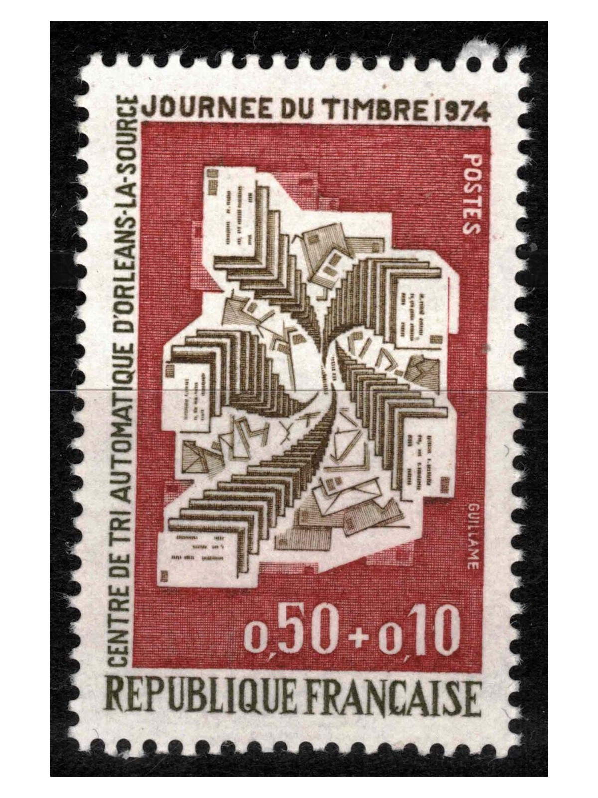 FRANCE 1974 Stamp Day MNH**