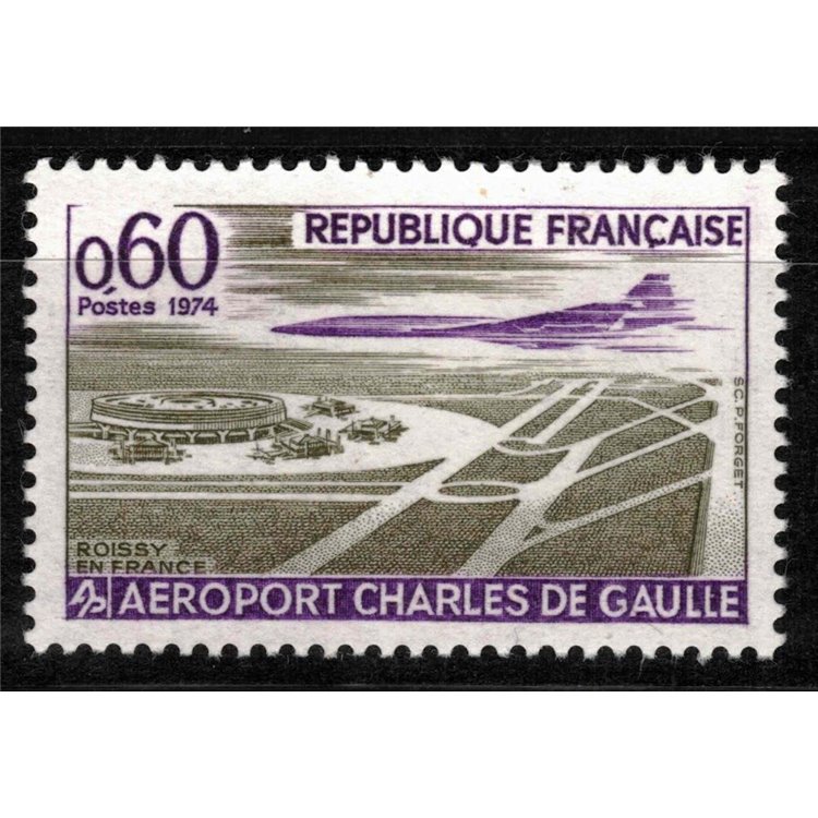FRANCIA 1974 Aeroporto Charles de Gaulle MNH**