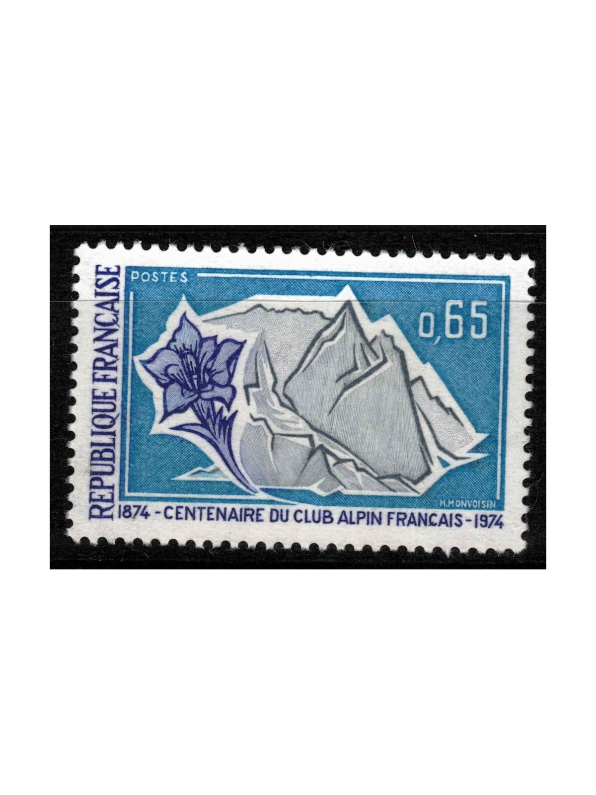FRANCIA 1974 Club alpino francese MNH**