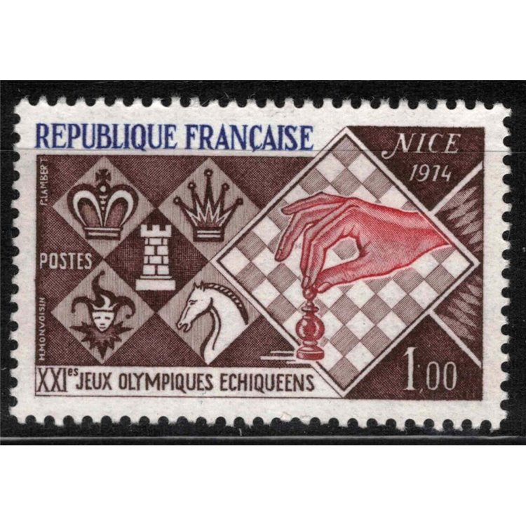 FRANCE 1974 Chess Olympiad MNH**