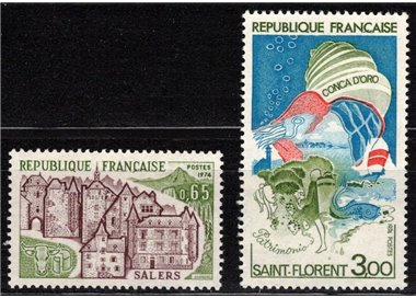 FRANCIA 1974 Serie turistica 2v MNH**
