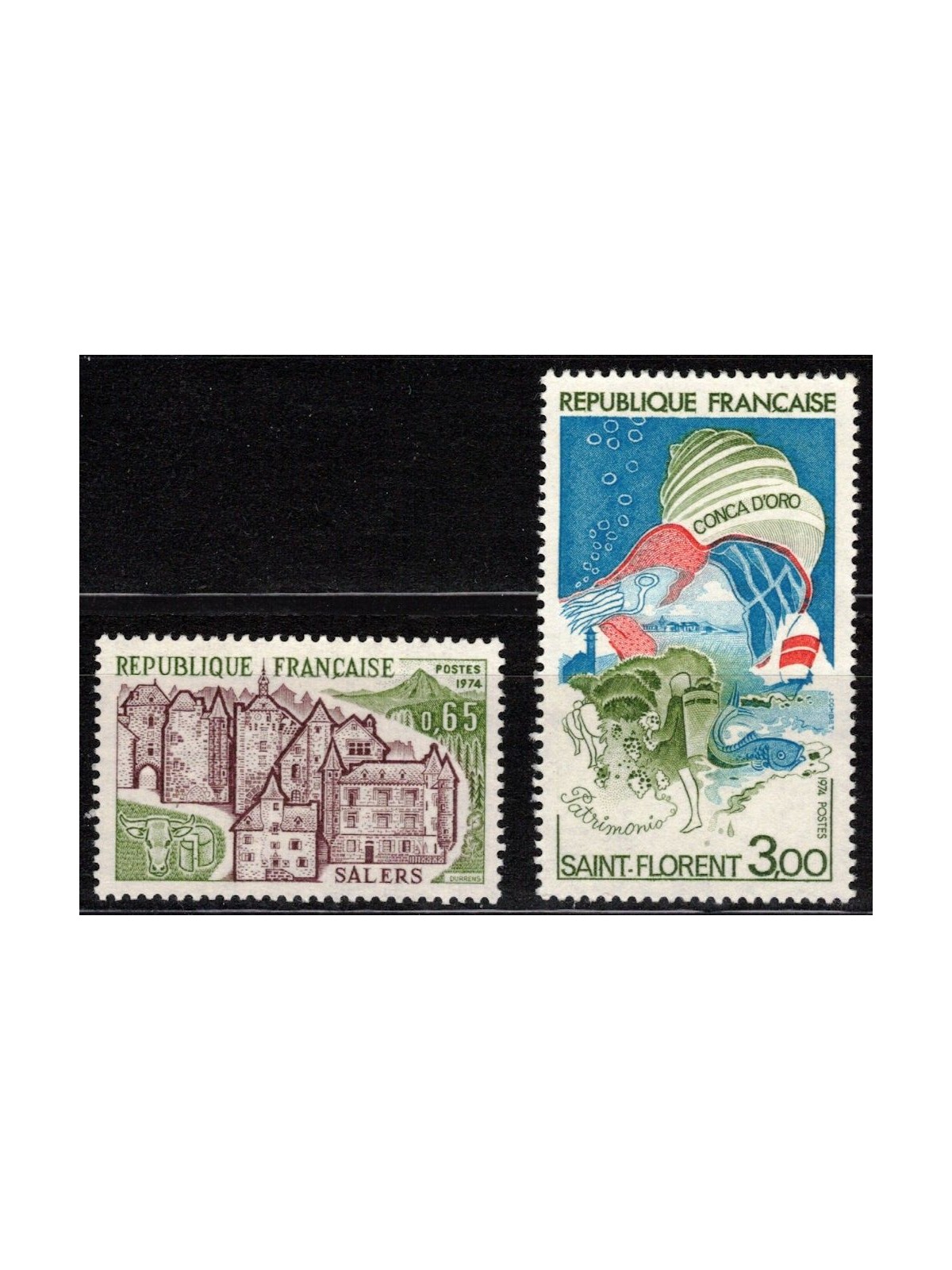 FRANCIA 1974 Serie turistica 2v MNH**