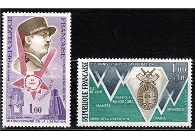 FRANCIA 1974 Anniversario della Liberazione 2v MNH**