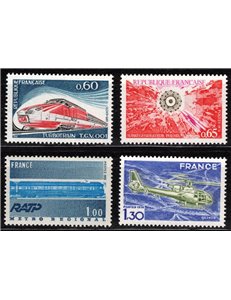 FRANCIA 1974 Grandi realizzazioni francesi 4v MNH**