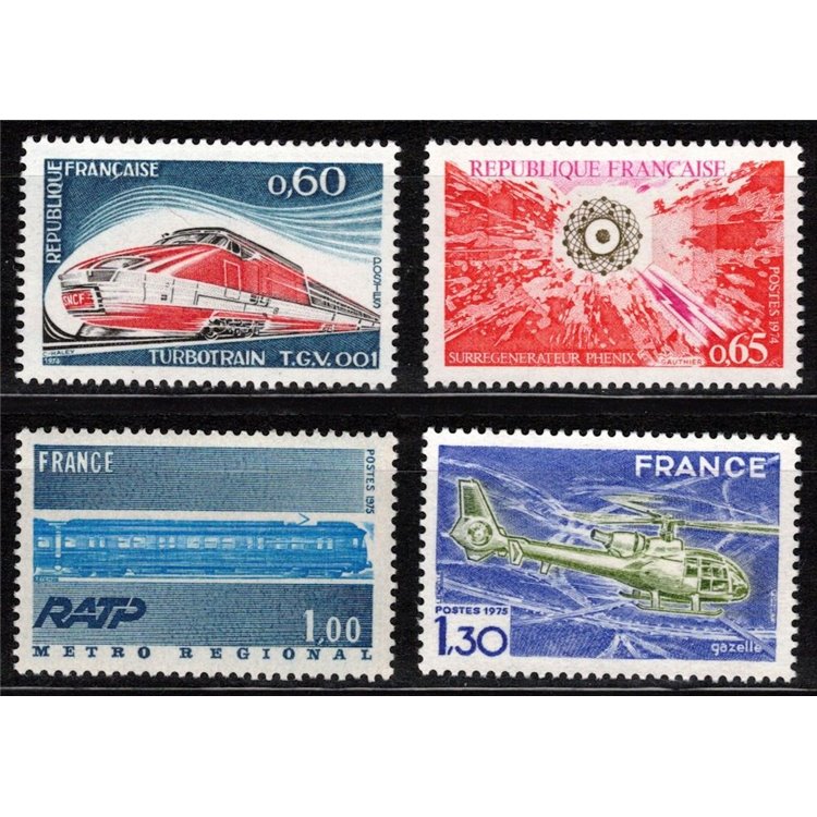 FRANCE 1974 Great French Achievements 4v MNH**