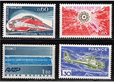 FRANCE 1974 Great French Achievements 4v MNH**